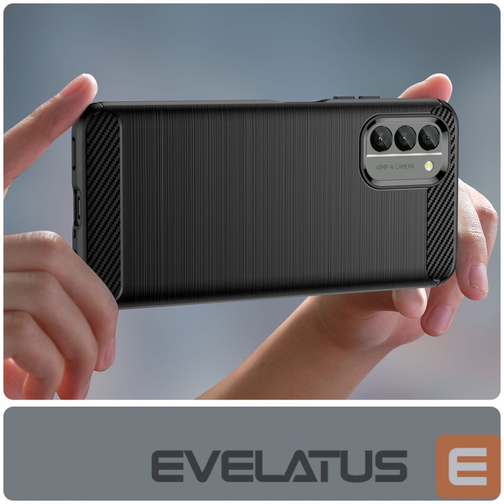 Back panel cover Hurtel Carbon Case cover for Nokia G400 flexible silicone carbon cover black