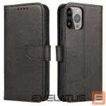 Back panel cover Hurtel  Magnet Case for Huawei Mate 50 Pro cover with flip wallet stand black 