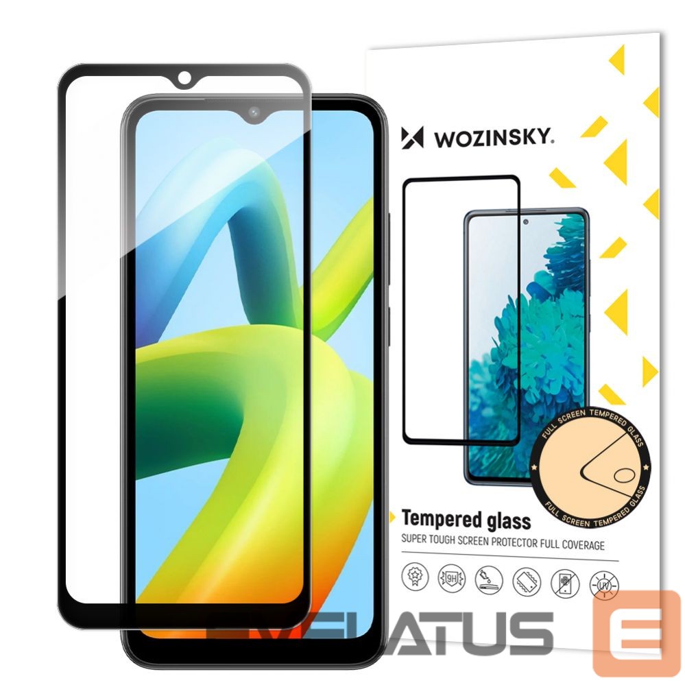 Protective glass Wozinsky Wozinsky Full Glue Tempered Glass Full Screen Tempered Glass for Xiaomi Redmi A1+ 9H with Black Frame