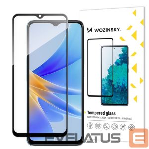 Protective glass Wozinsky  Wozinsky Full Glue Tempered Glass Tempered Glass For Oppo A17 9H Full Screen Cover With Black Frame 