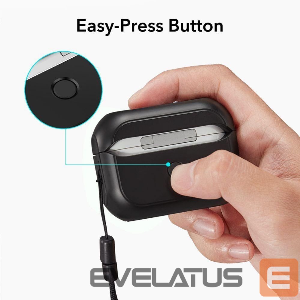 Back panel cover ESR ESR Orbit Halolock with MagSafe for Apple AirPods Pro 1 / 2 - black