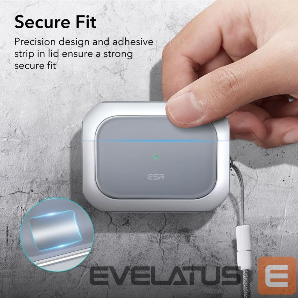 Back panel cover ESR ESR Orbit Halolock with MagSafe for Apple AirPods Pro 1 / 2 - White