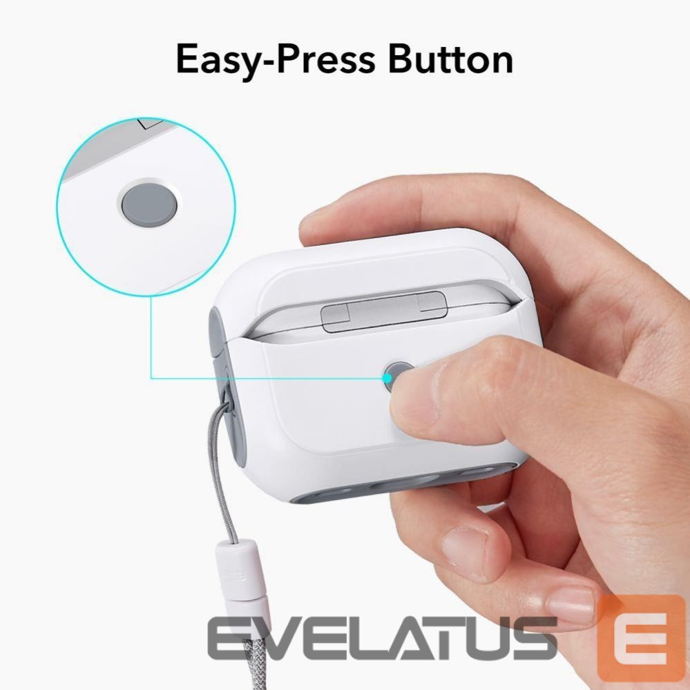 Back panel cover ESR ESR Orbit Halolock with MagSafe for Apple AirPods Pro 1 / 2 - White