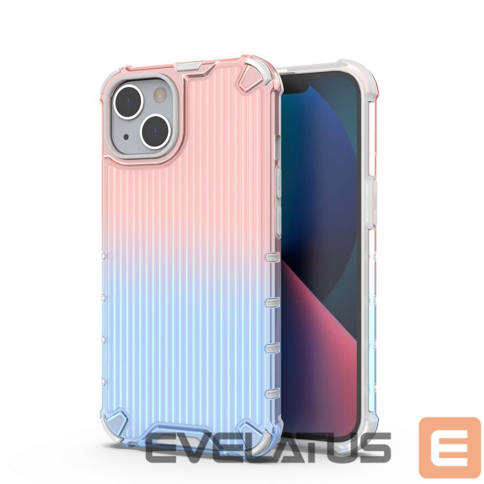 Back panel cover Hurtel Ombre Protect Case for iPhone 14 pink and blue armored case