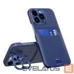 Back panel cover Hurtel  Leather Stand Case for Samsung Galaxy S23+ cover card wallet with stand blue 