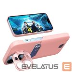 Back panel cover Hurtel  Leather Stand Case for Samsung Galaxy S23 Card Wallet Cover with Stand Pink 
