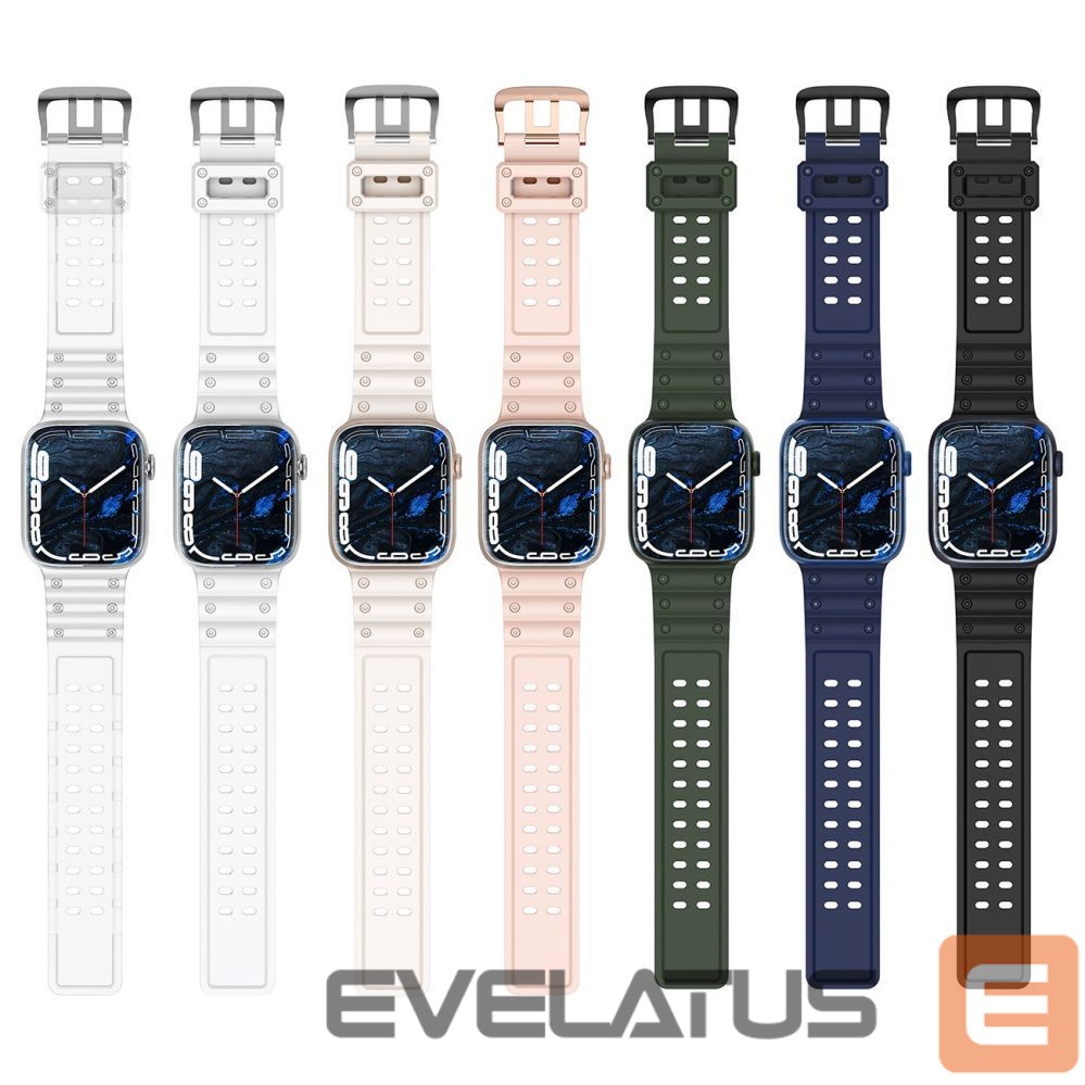 Back panel cover Hurtel - Strap Triple Protection for Apple Watch 38 / 40 / 41 mm band bracelet - navy blue