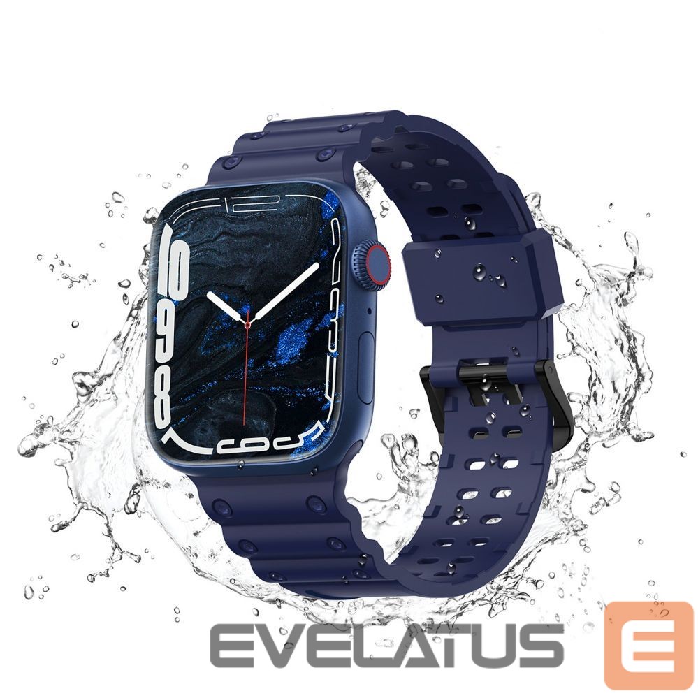 Back panel cover Hurtel - Strap Triple Protection for Apple Watch 38 / 40 / 41 mm band bracelet - navy blue