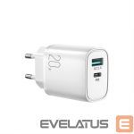 Adapter Joyroom  Joyroom fast charger USB-A QC3.0 / USB-C PD 20W white (L-QP2011) 