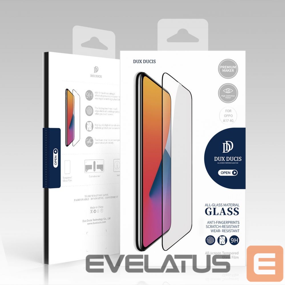 Protective glass Dux Ducis Dux Ducis 9D Tempered Glass Oppo A17 9H tempered glass with black frame