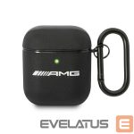Back panel cover Mercedes-Benz  AMG AMA2SLWK AirPods cover black/black Leather 