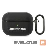 Back panel cover Mercedes-Benz  AMG Leather Big Logo case for AirPods Pro - black 