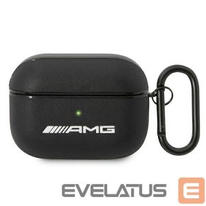 Back panel cover Mercedes-Benz  AMG Leather Big Logo case for AirPods Pro - black 