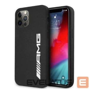 Back panel cover Mercedes-Benz  AMG Silicone Big Logo case for iPhone 12 Pro Max - black 