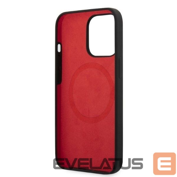 Back panel cover Ferrari Ferrari FESSIHMP13LBK iPhone 13 Pro / 13 6.1" black/black hardcase Silicone MagSafe