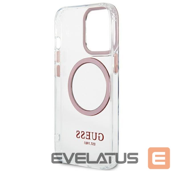 Back panel cover Guess Pink || Transparent