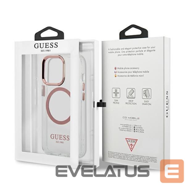 Back panel cover Guess Pink || Transparent