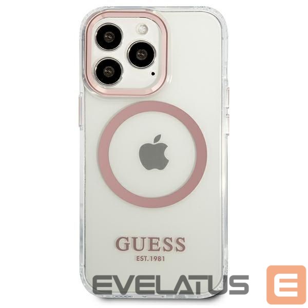 Back panel cover Guess Pink || Transparent