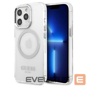 Back panel cover Guess  Silver || Transparent 