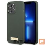 Back panel cover Guess  Guess Silicone Logo Plate MagSafe case for iPhone 13 Pro / iPhone 13 - green 