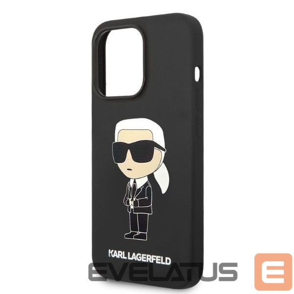 Back panel cover Karl Lagerfeld Karl Lagerfeld Silicone Ikonik case for iPhone 14 Pro - black