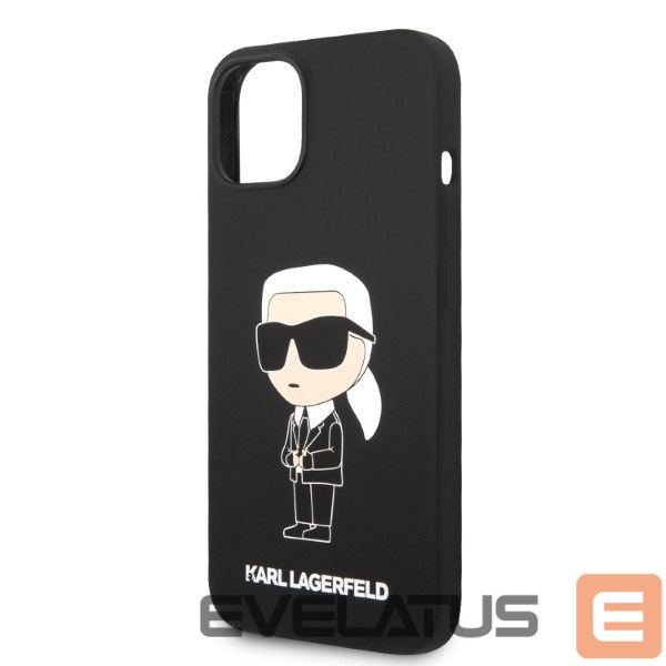 Back panel cover Karl Lagerfeld Karl Lagerfeld Silicone Ikonik case for iPhone 14 Plus - black