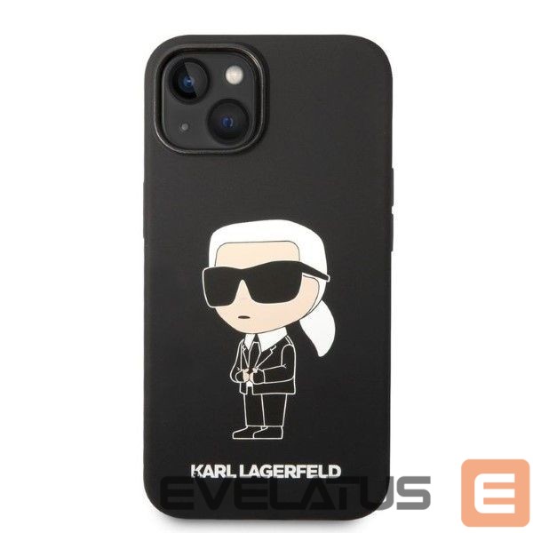 Back panel cover Karl Lagerfeld Karl Lagerfeld Silicone Ikonik case for iPhone 14 Plus - black