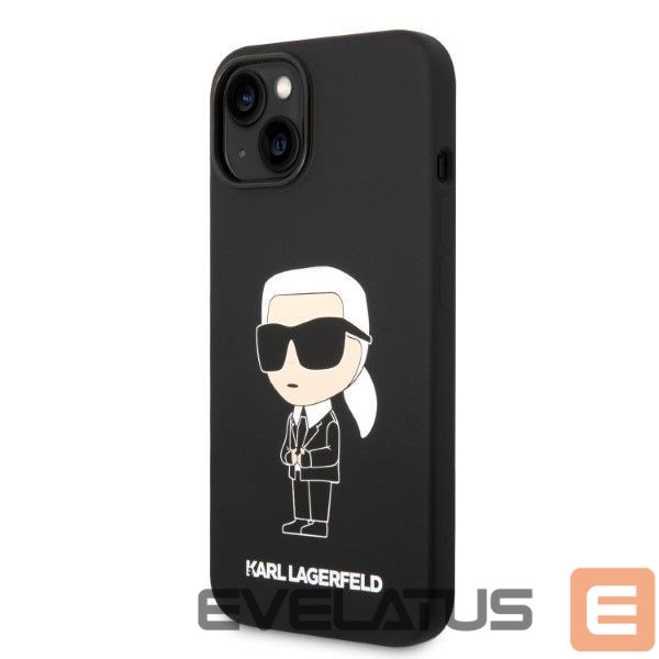 Back panel cover Karl Lagerfeld Karl Lagerfeld Silicone Ikonik case for iPhone 14 Plus - black