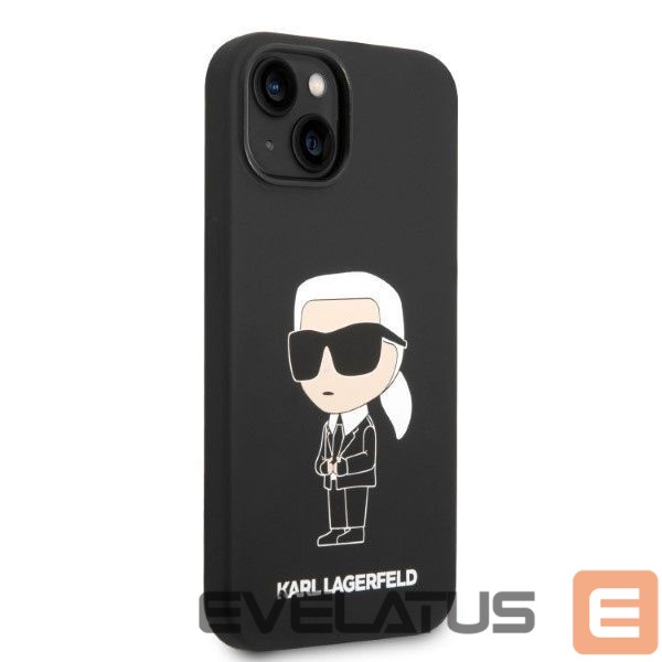 Back panel cover Karl Lagerfeld Karl Lagerfeld Silicone Ikonik case for iPhone 14 Plus - black