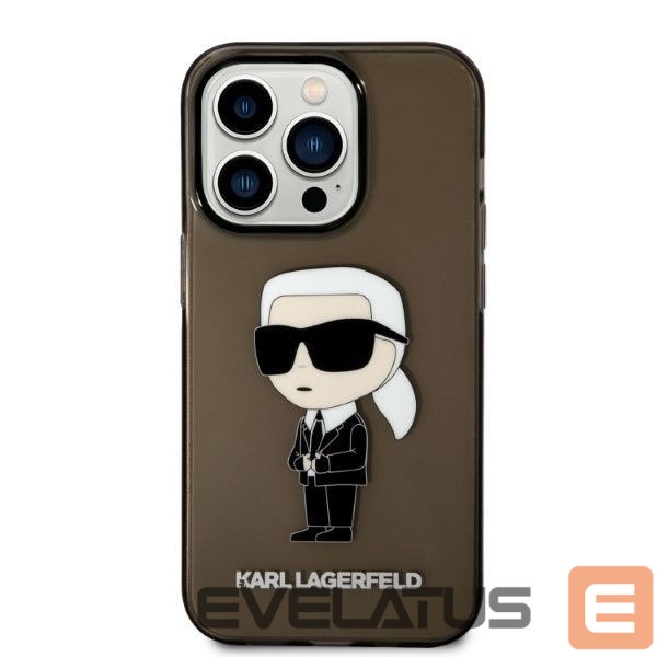 Back panel cover Karl Lagerfeld Karl Lagerfeld Ikonik Karl case for iPhone 14 Pro Max - black