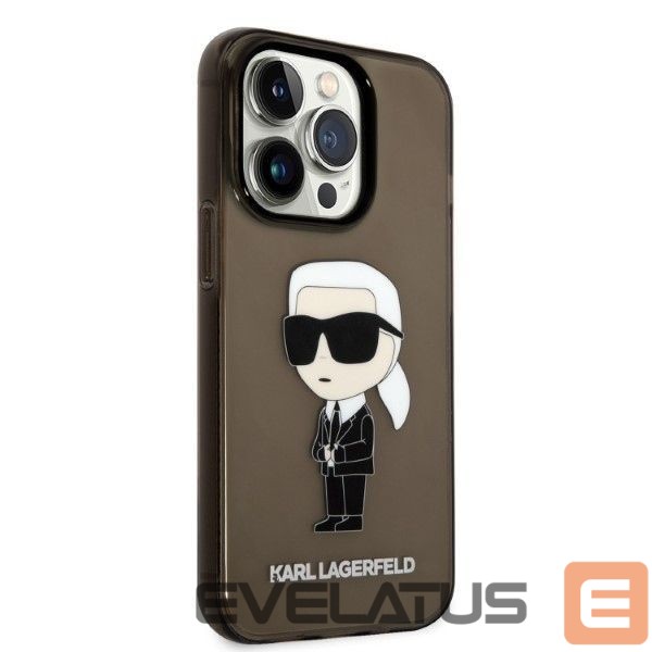 Back panel cover Karl Lagerfeld Karl Lagerfeld Ikonik Karl case for iPhone 14 Pro Max - black