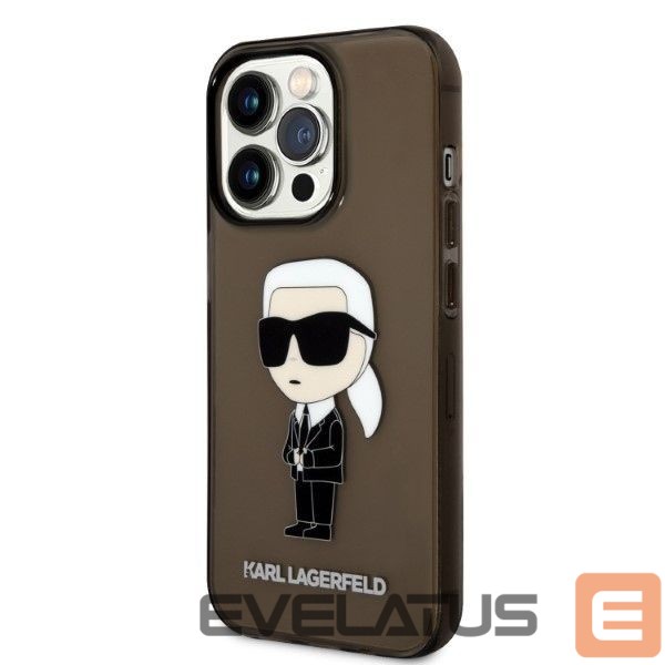 Back panel cover Karl Lagerfeld Karl Lagerfeld Ikonik Karl case for iPhone 14 Pro Max - black