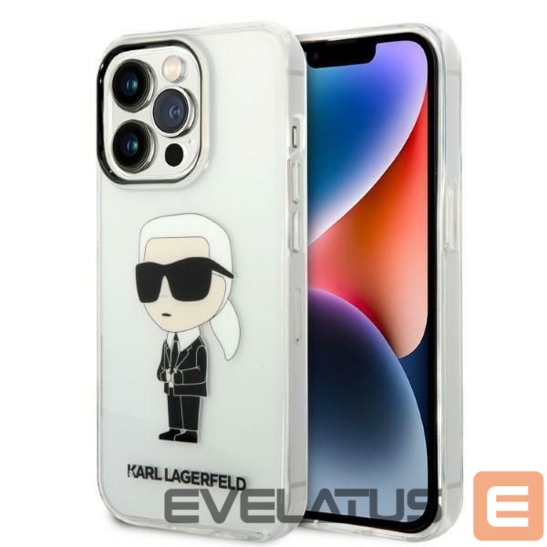 Back panel cover Karl Lagerfeld Karl Lagerfeld Ikonik Karl case for iPhone 14 Pro Max - transparent