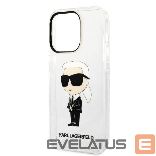 Back panel cover Karl Lagerfeld Karl Lagerfeld Ikonik Karl case for iPhone 14 Pro Max - transparent
