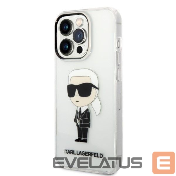 Back panel cover Karl Lagerfeld Karl Lagerfeld Ikonik Karl case for iPhone 14 Pro Max - transparent