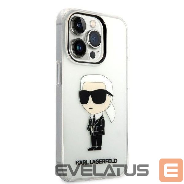 Back panel cover Karl Lagerfeld Karl Lagerfeld Ikonik Karl case for iPhone 14 Pro Max - transparent