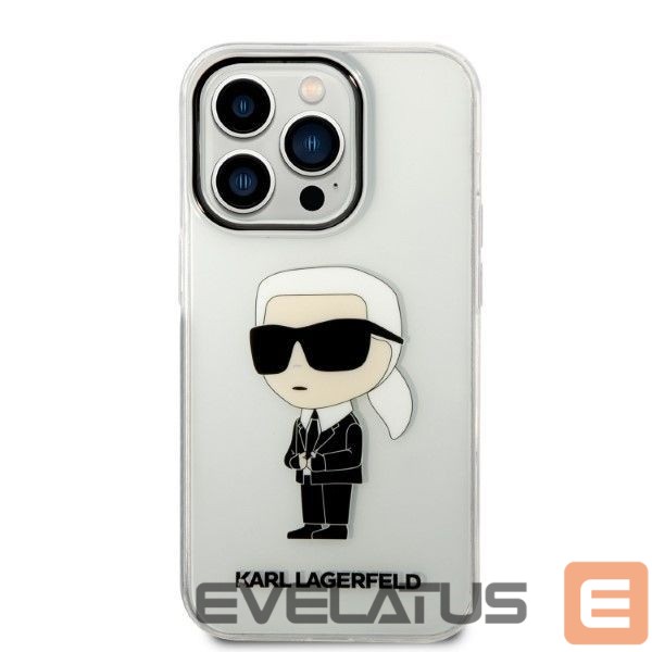 Back panel cover Karl Lagerfeld Karl Lagerfeld Ikonik Karl case for iPhone 14 Pro Max - transparent