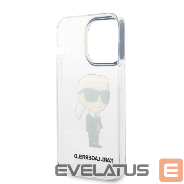 Back panel cover Karl Lagerfeld Karl Lagerfeld Ikonik Karl case for iPhone 14 Pro Max - transparent