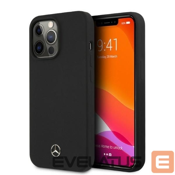 Back panel cover Mercedes-Benz Mercedes Silicone Line MagSafe case for iPhone 13 Pro / iPhone 13 - black