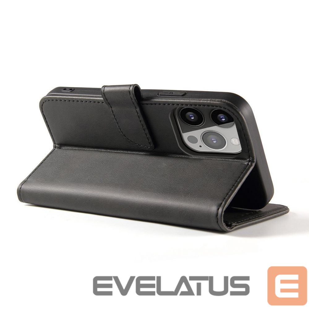 Back panel cover Hurtel Magnet Case case for Realme C33 flip cover wallet stand black