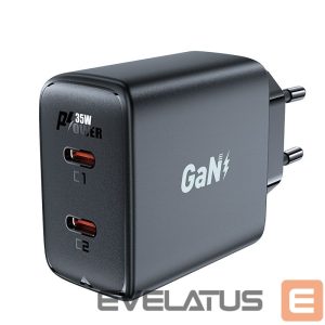 Adapter Acefast  Fast charger GaN 35W PD 2x USB C Acefast A49 - black 