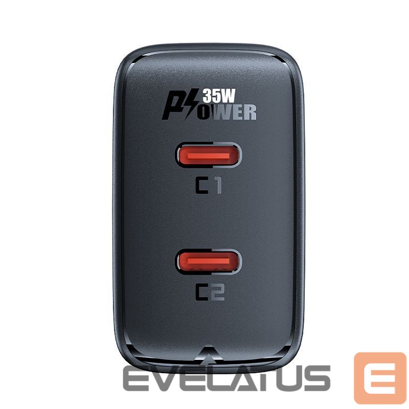 Adapter Acefast Fast charger GaN 35W PD 2x USB C Acefast A49 - black