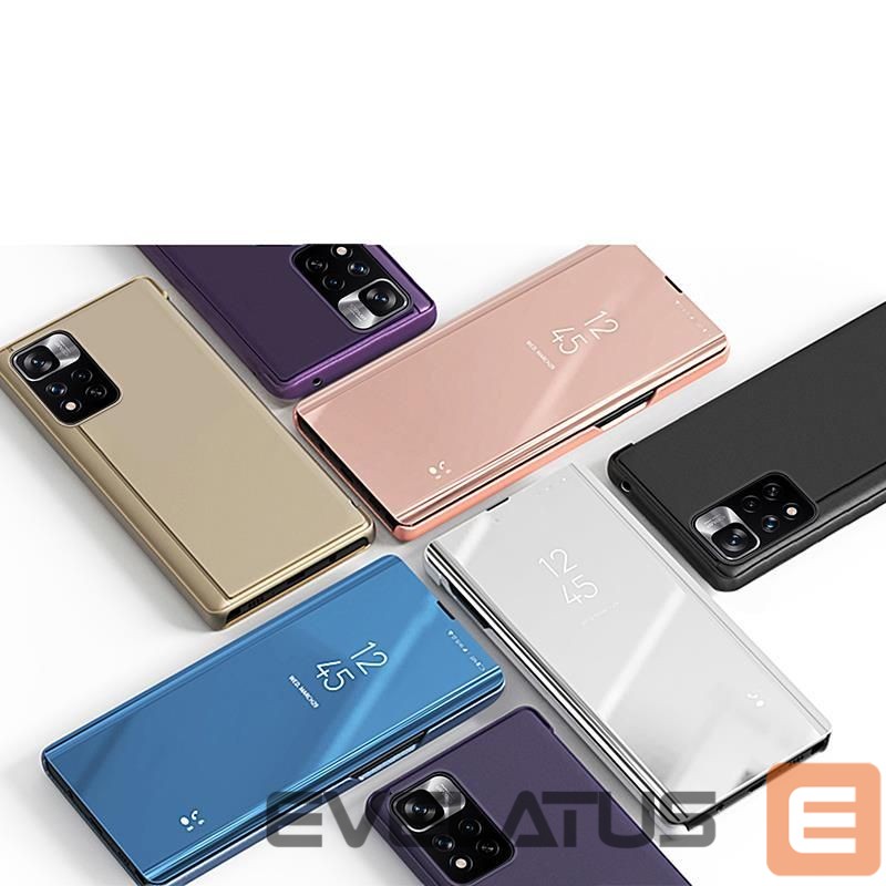 Back panel cover Hurtel Clear View Case cover for Realme C33 flip cover black