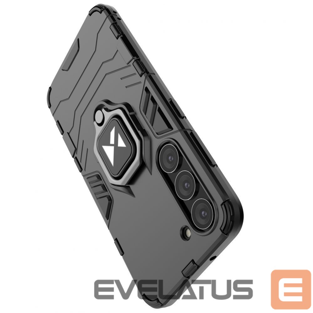 Back panel cover Wozinsky Wozinsky Ring Armor case for Samsung Galaxy S23+ armored cover magnetic holder ring black