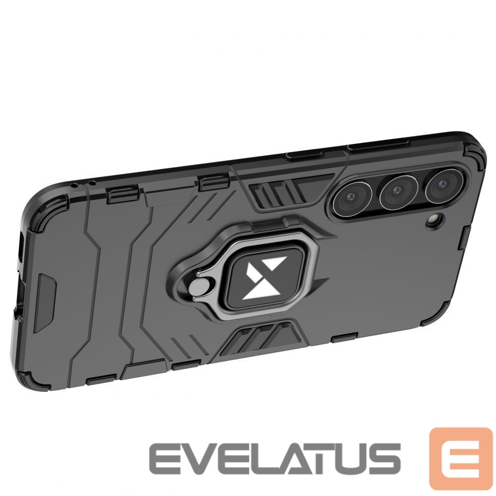 Back panel cover Wozinsky Wozinsky Ring Armor case for Samsung Galaxy S23+ armored cover magnetic holder ring black