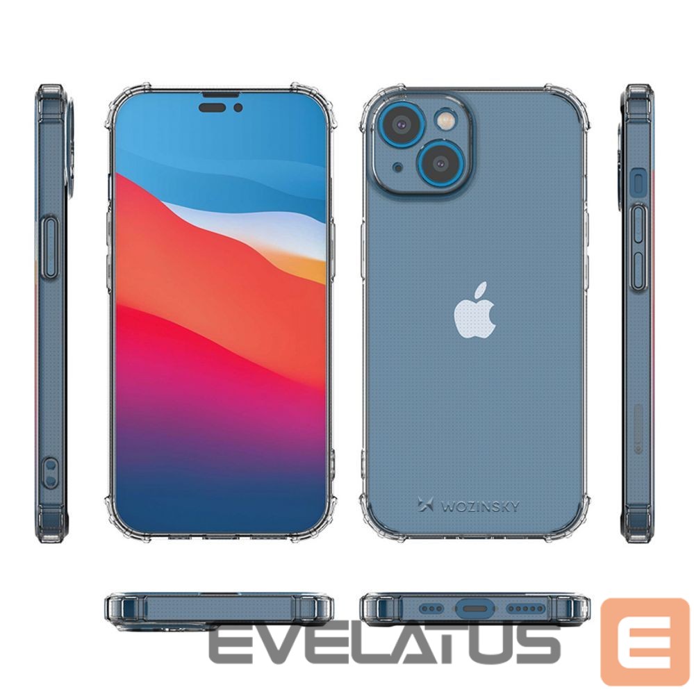 Back panel cover Wozinsky Wozinsky Anti Shock case for iPhone 14 Plus transparent transparent case