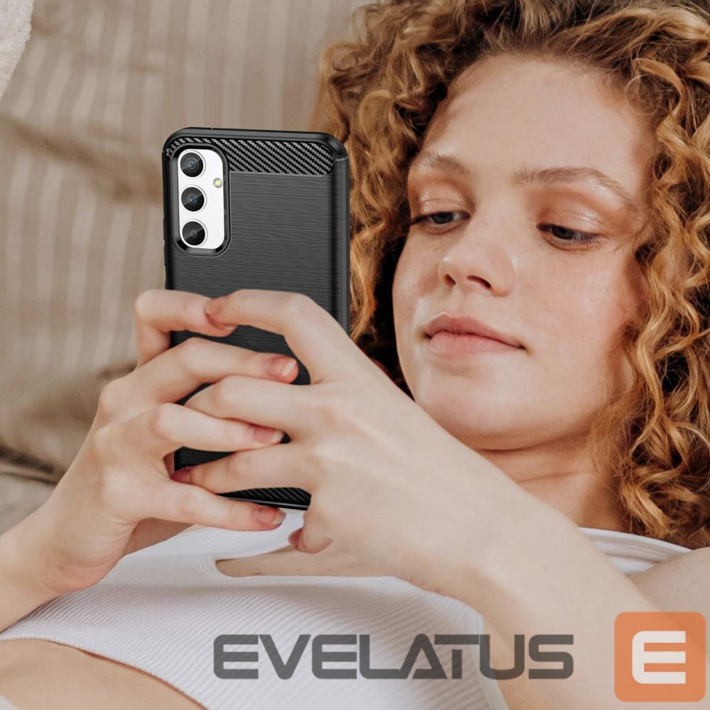 Back panel cover Hurtel Carbon Case case for Realme 10 Pro flexible silicone carbon cover black