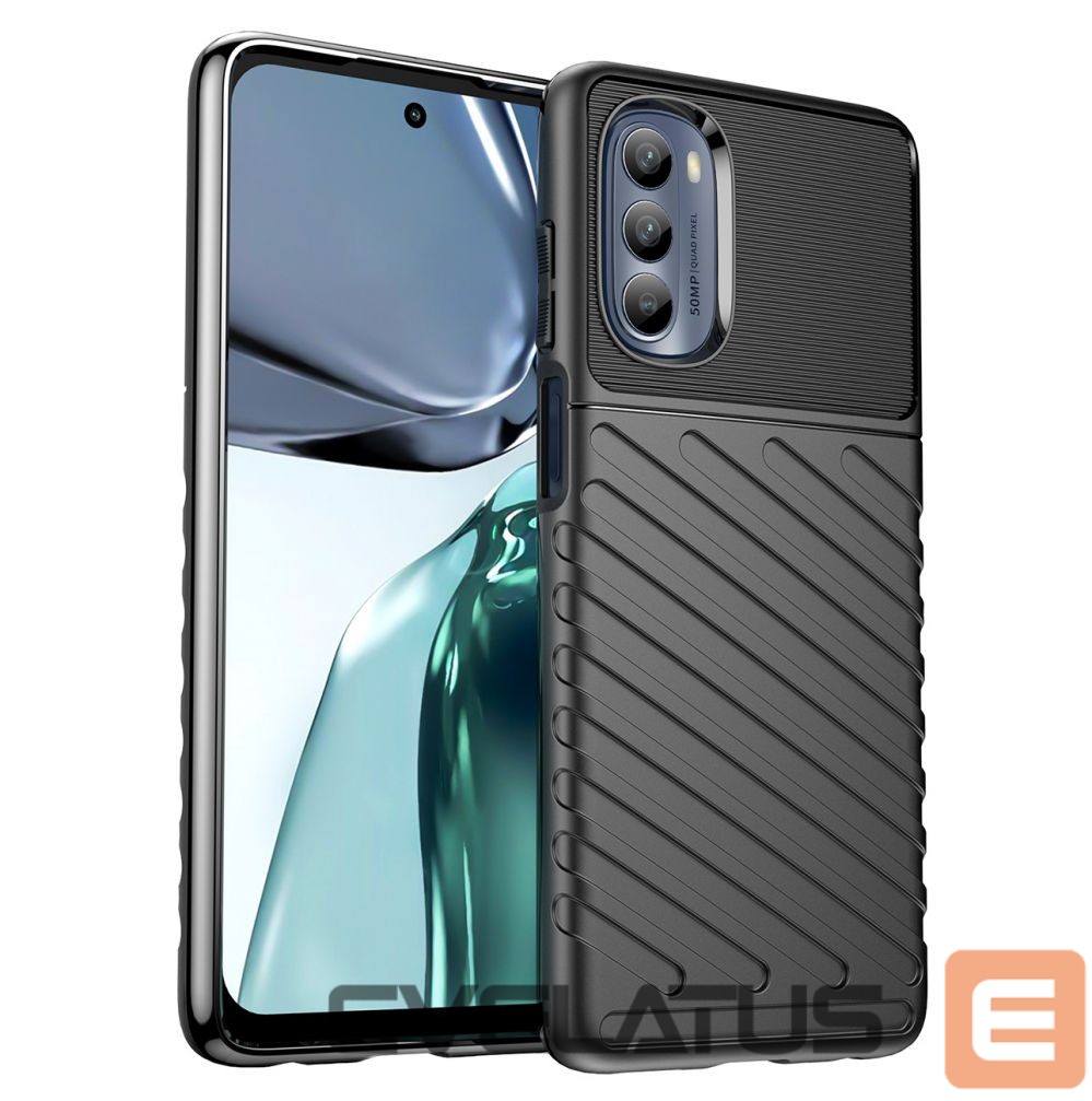 Back panel cover Hurtel Thunder Case for Motorola Moto G62 5G silicone armor case black