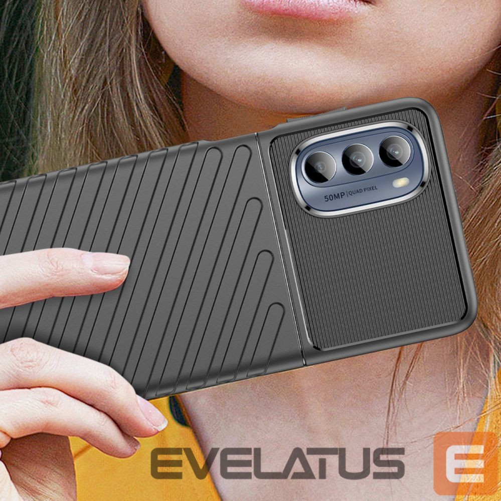 Back panel cover Hurtel Thunder Case for Motorola Moto G62 5G silicone armor case black