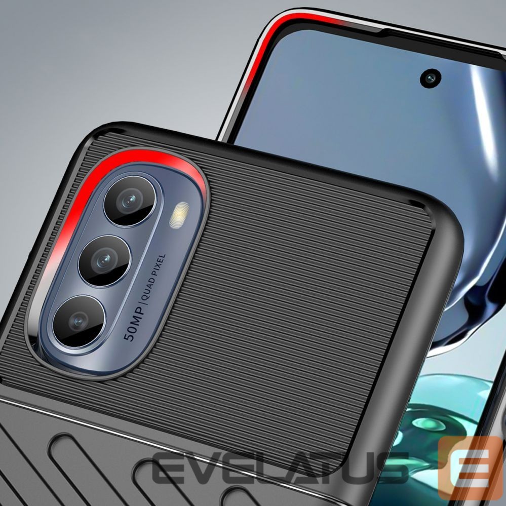 Back panel cover Hurtel Thunder Case for Motorola Moto G62 5G silicone armor case black
